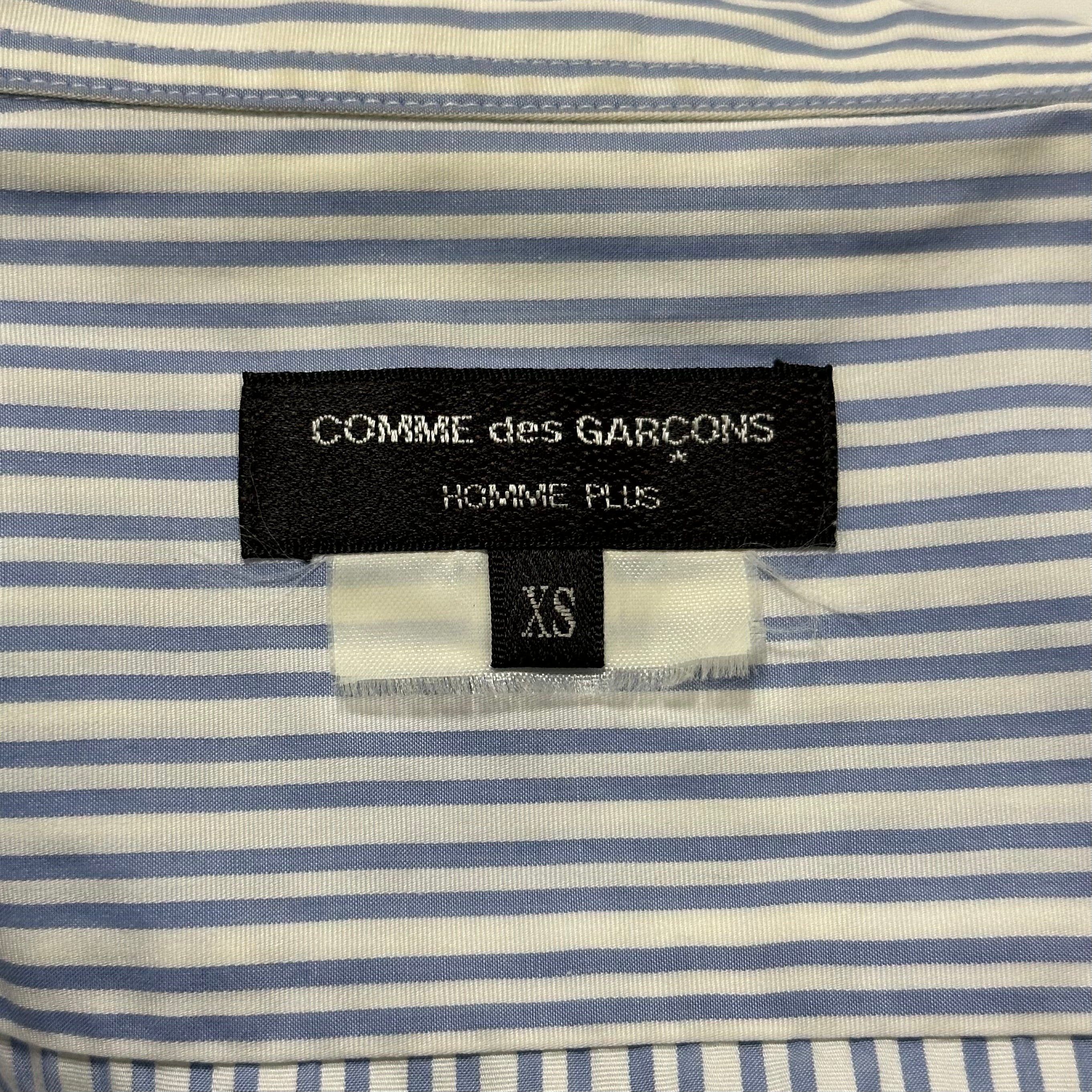 COMME DES GARÇONS HOMME PLUS Frill Striped Shirt - 5