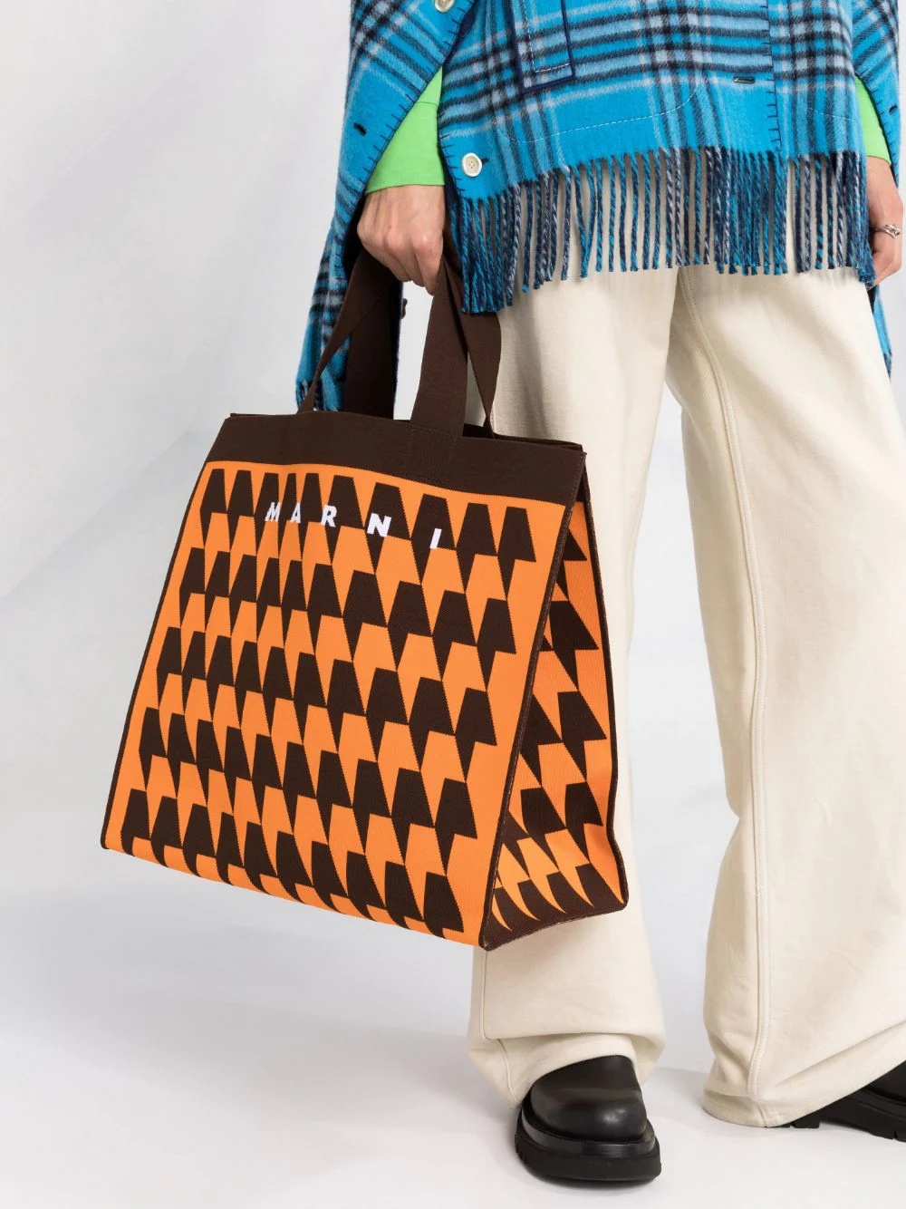 houndstooth-print tote bag - 3