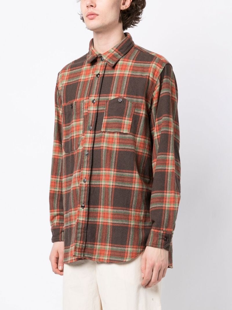 plaid-patterned flannel shirt - 3