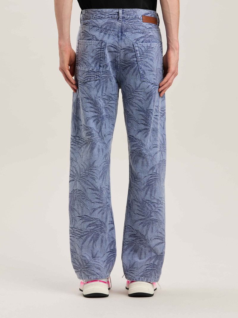 Palm jacqured denim pants 5