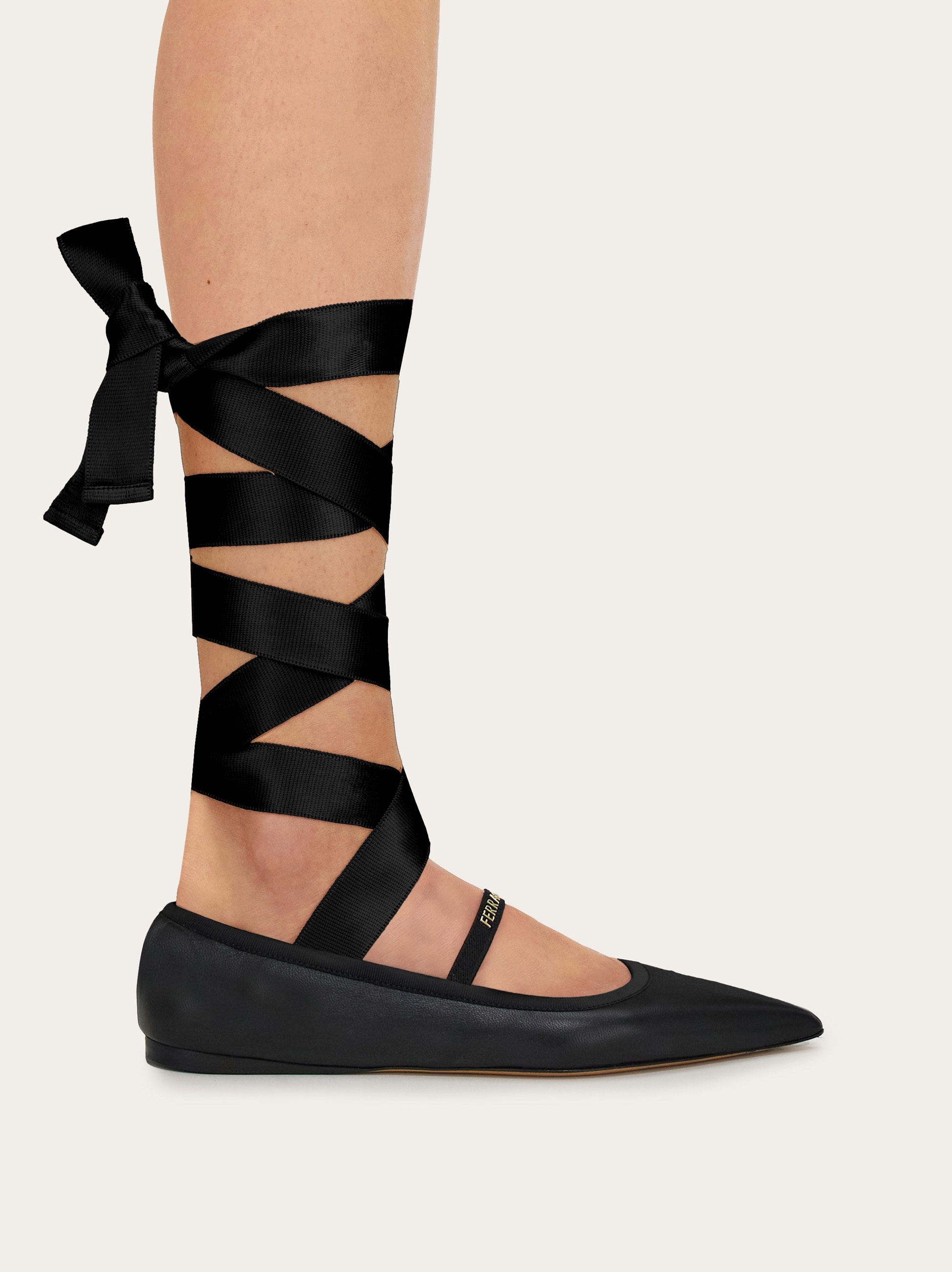 Ballet flat with ankle ribbon - 3