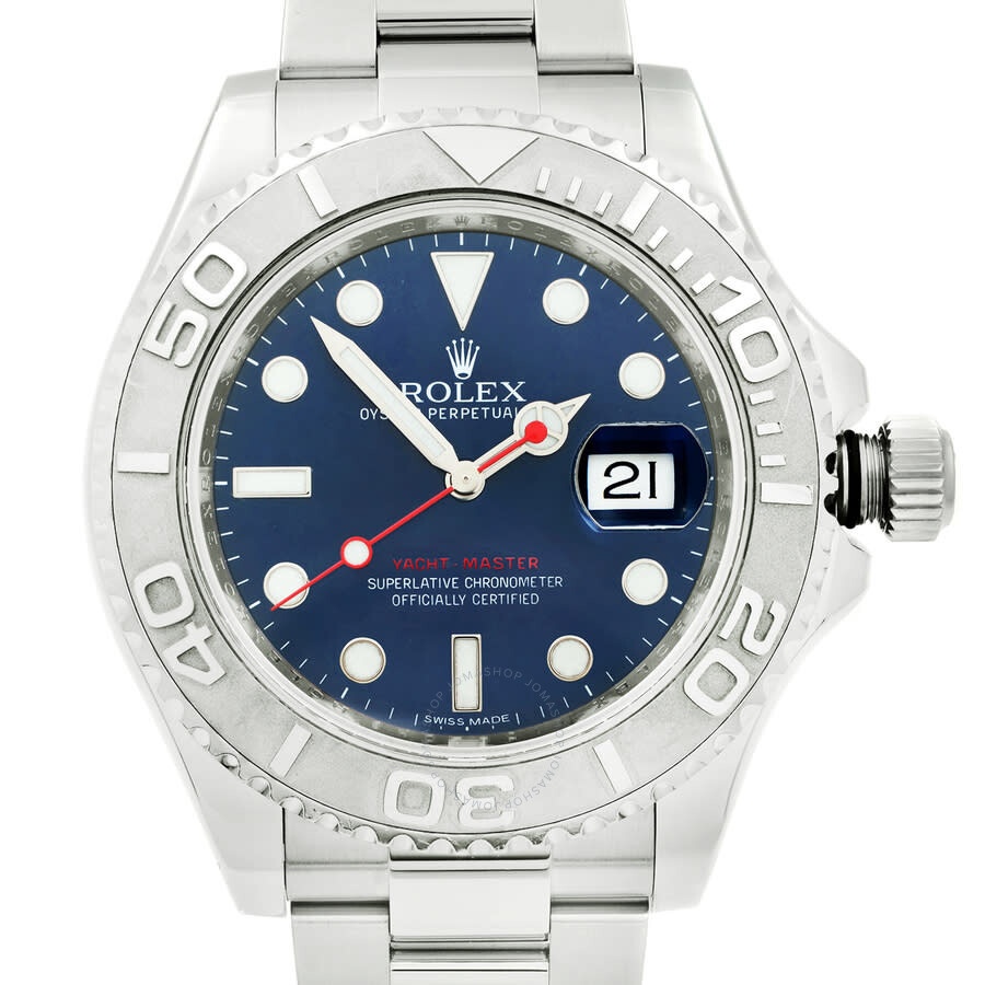 Pre-owned Rolex Yacht-Master Automatic Chronometer Blue Dial Men's Watch 116622 BLSO - 2