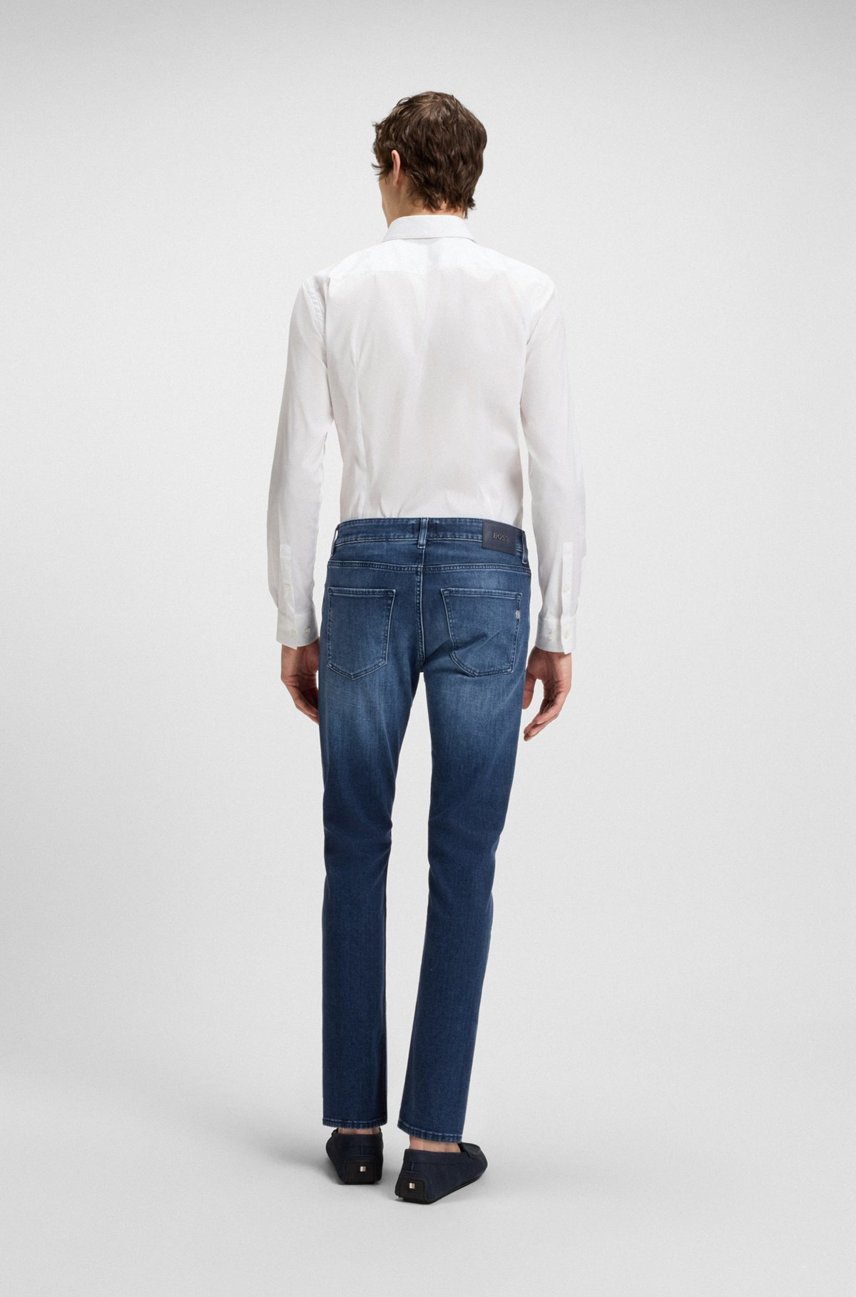 SLIM-FIT JEANS IN RINSE-WASHED COMFORT-STRETCH DENIM - 4