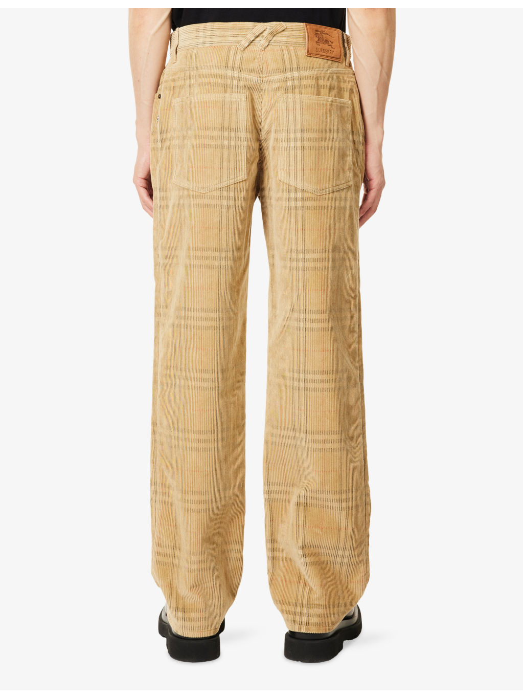 Checked Corduroy Cotton Trousers - 4