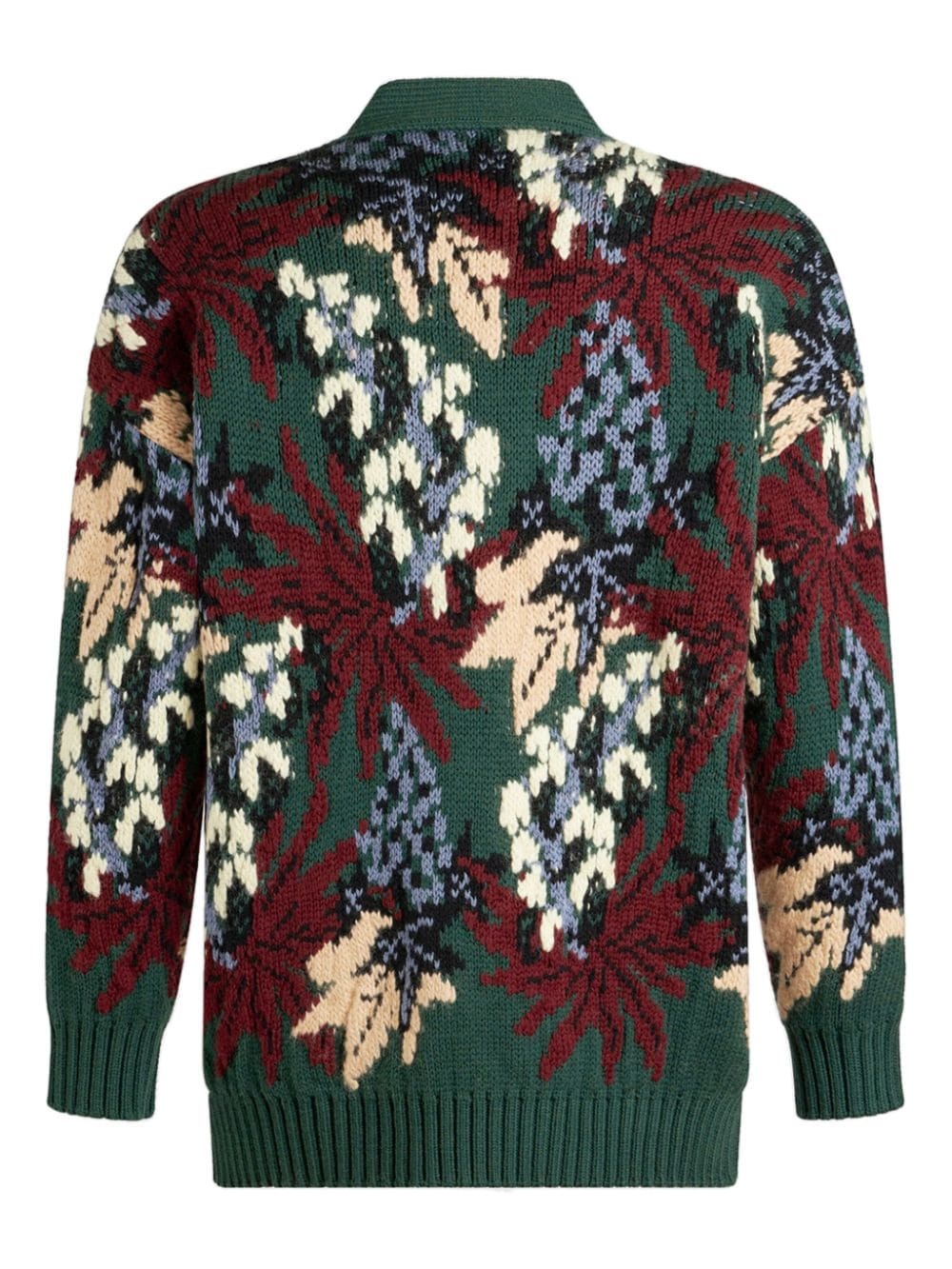 V-neck jacquard cardigan - 7