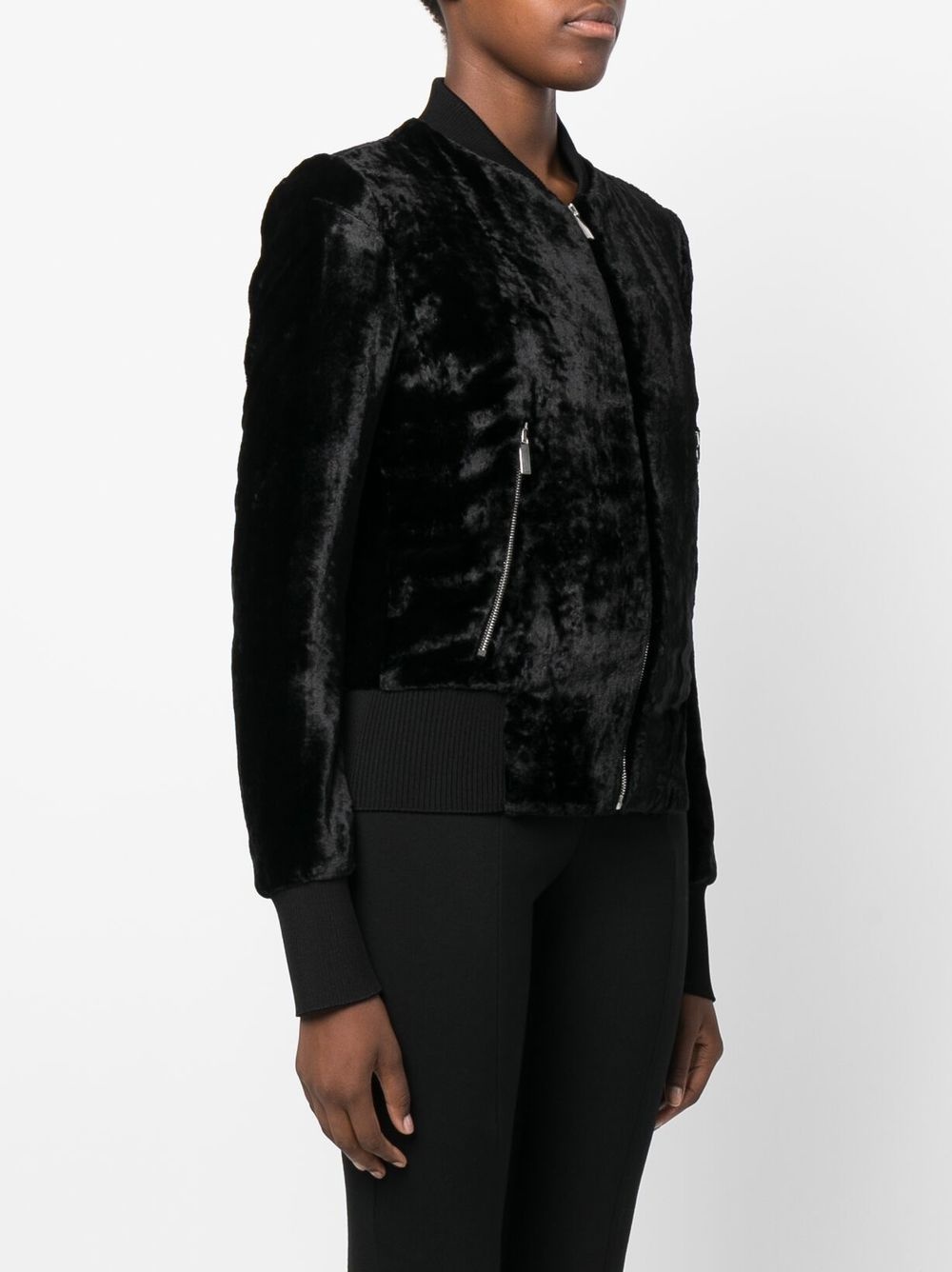 velvet bomber jacket - 3