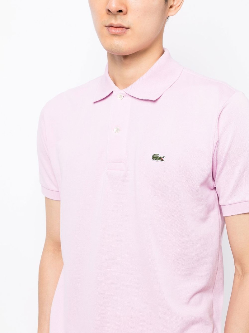 chest logo-patch polo shirt 5