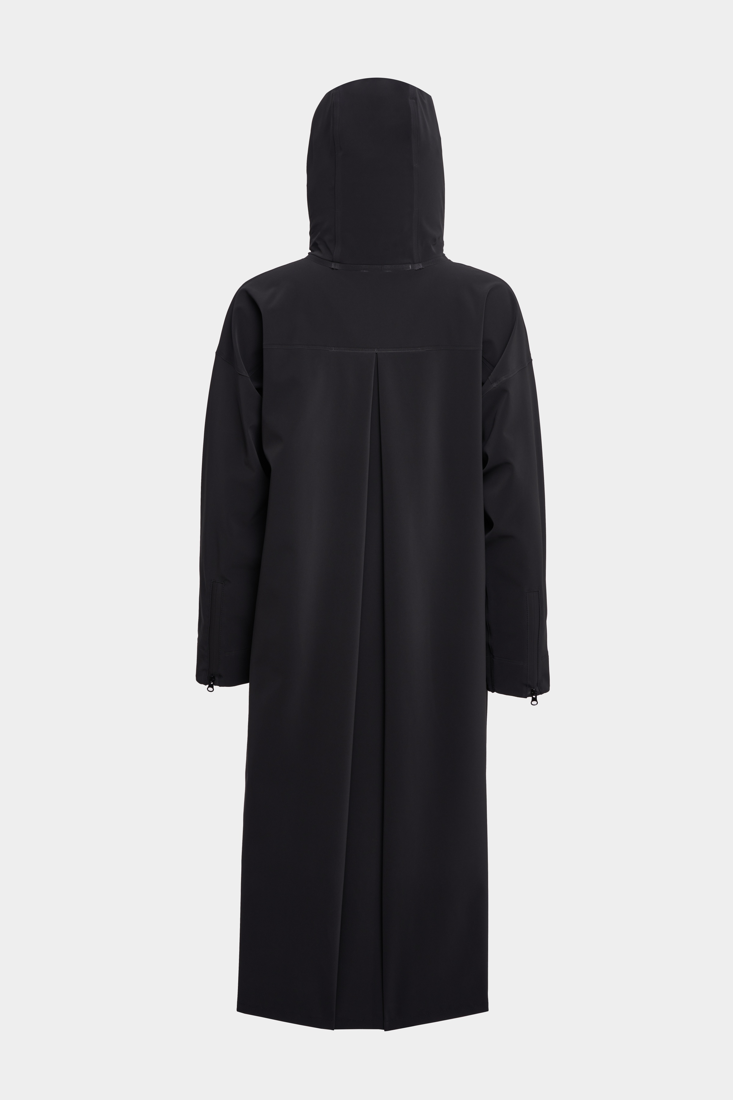 Sandviken Long Matte Zip Raincoat Black - 6