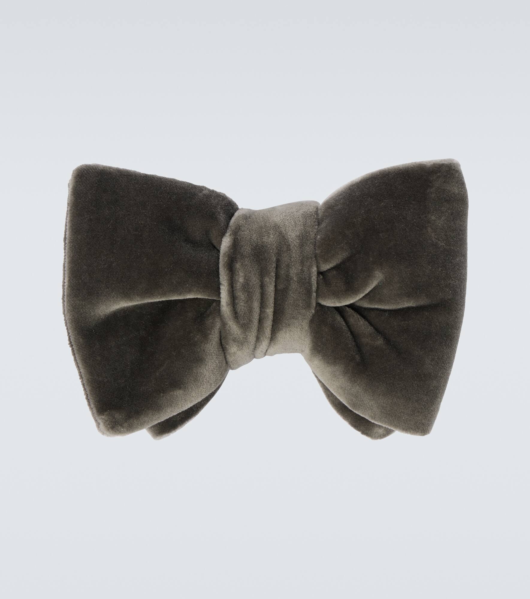 Cotton velvet bow tie - 1