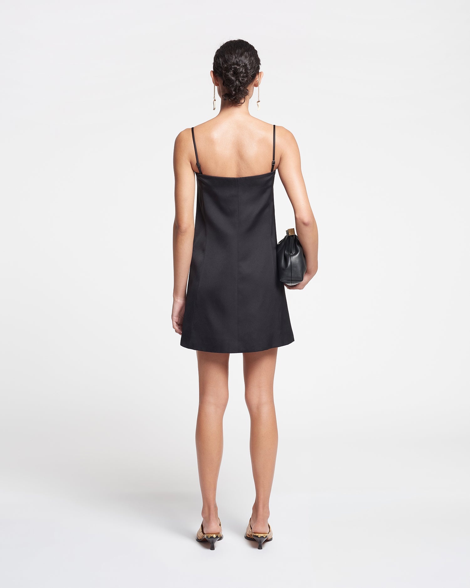 Tailored Tech-Satin Mini Dress - 3