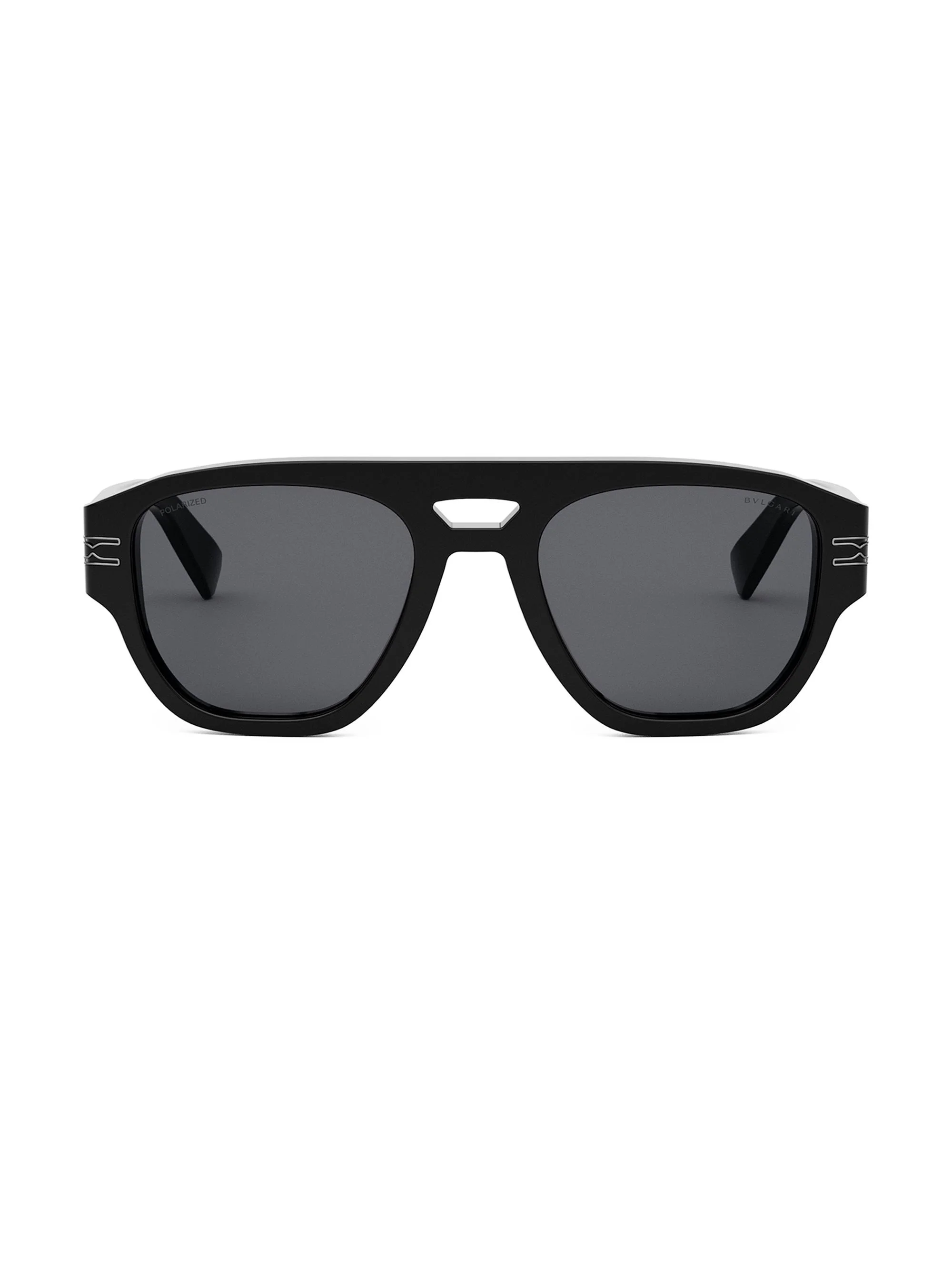 Men's B. Zero1 53MM Pilot Sunglasses - Shiny Black - 1