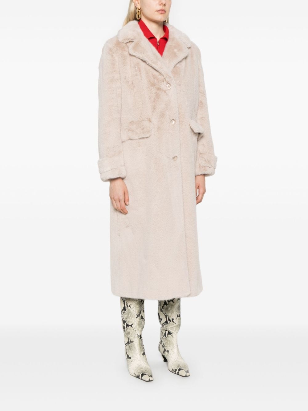 faux-fur coat - 6