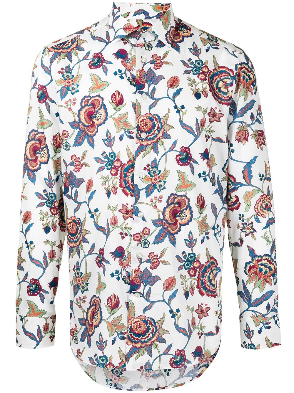 floral-print long-sleeve shirt - 1