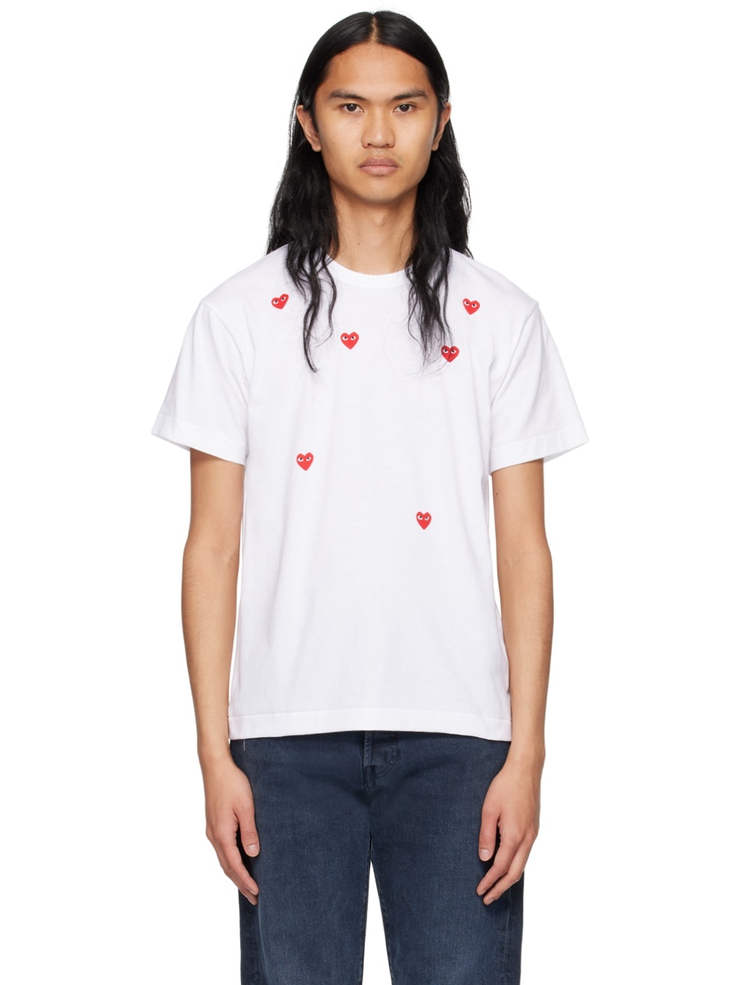 White Many Heart T-Shirt - 1