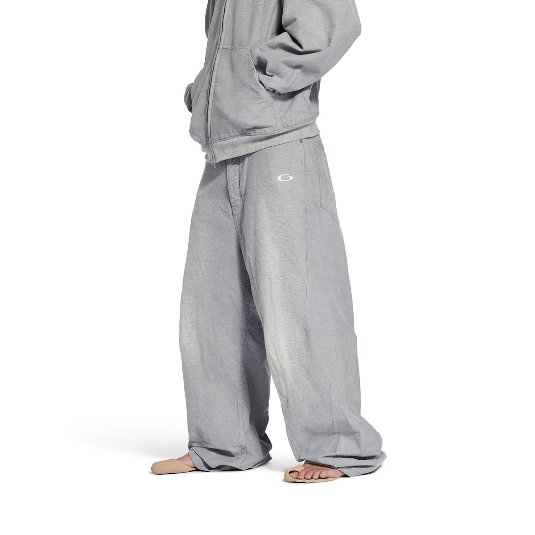 Men's Trompe L'oeil Sweatpants in Heather Grey - 5