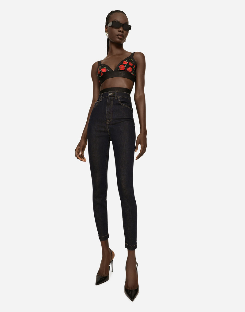 Dolce & Gabbana Deep blue stretch denim Grace jeans outlook