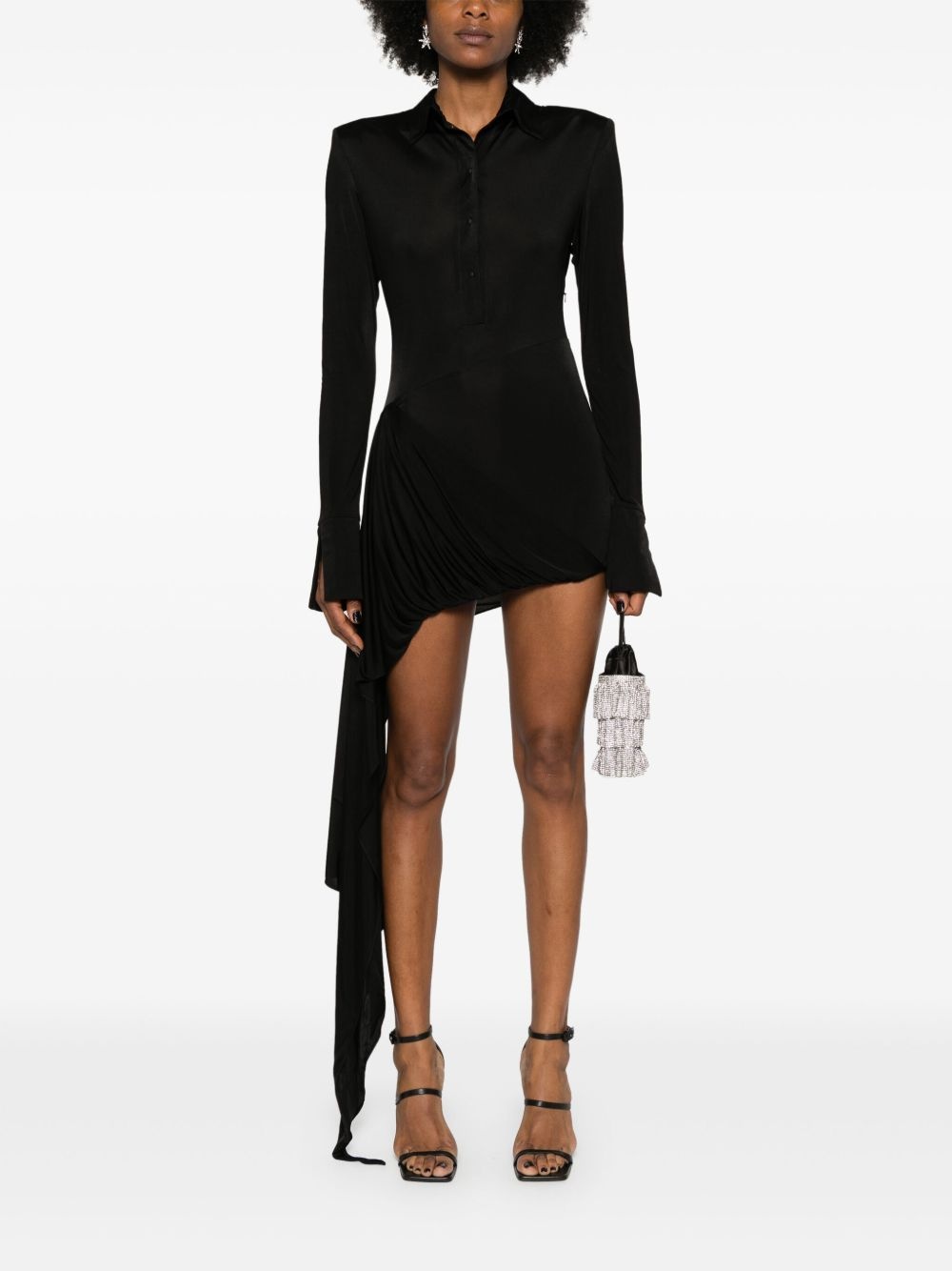 long-sleeve asymmetric dress - 2