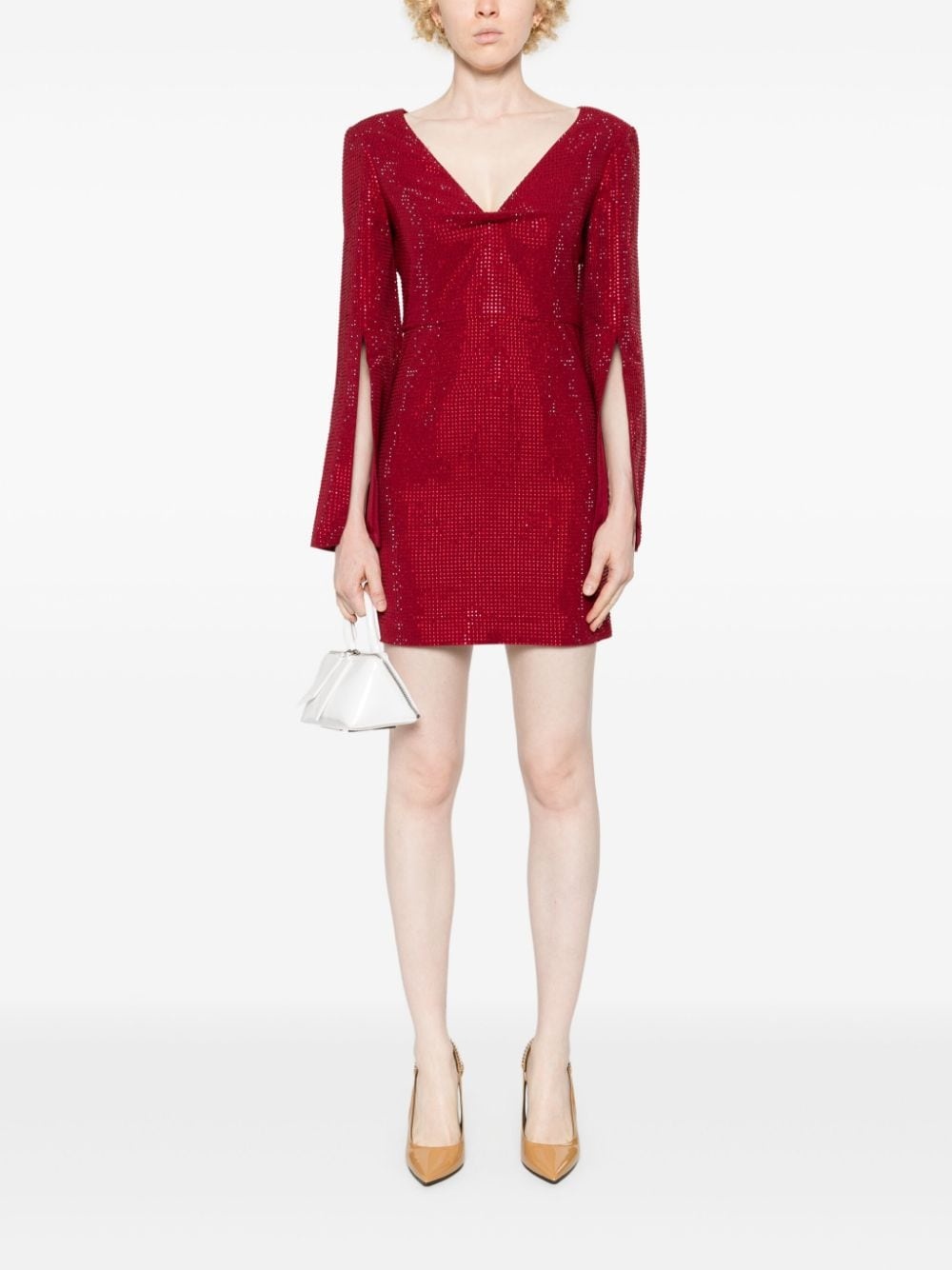 rhinestone-embellished mini dress - 2