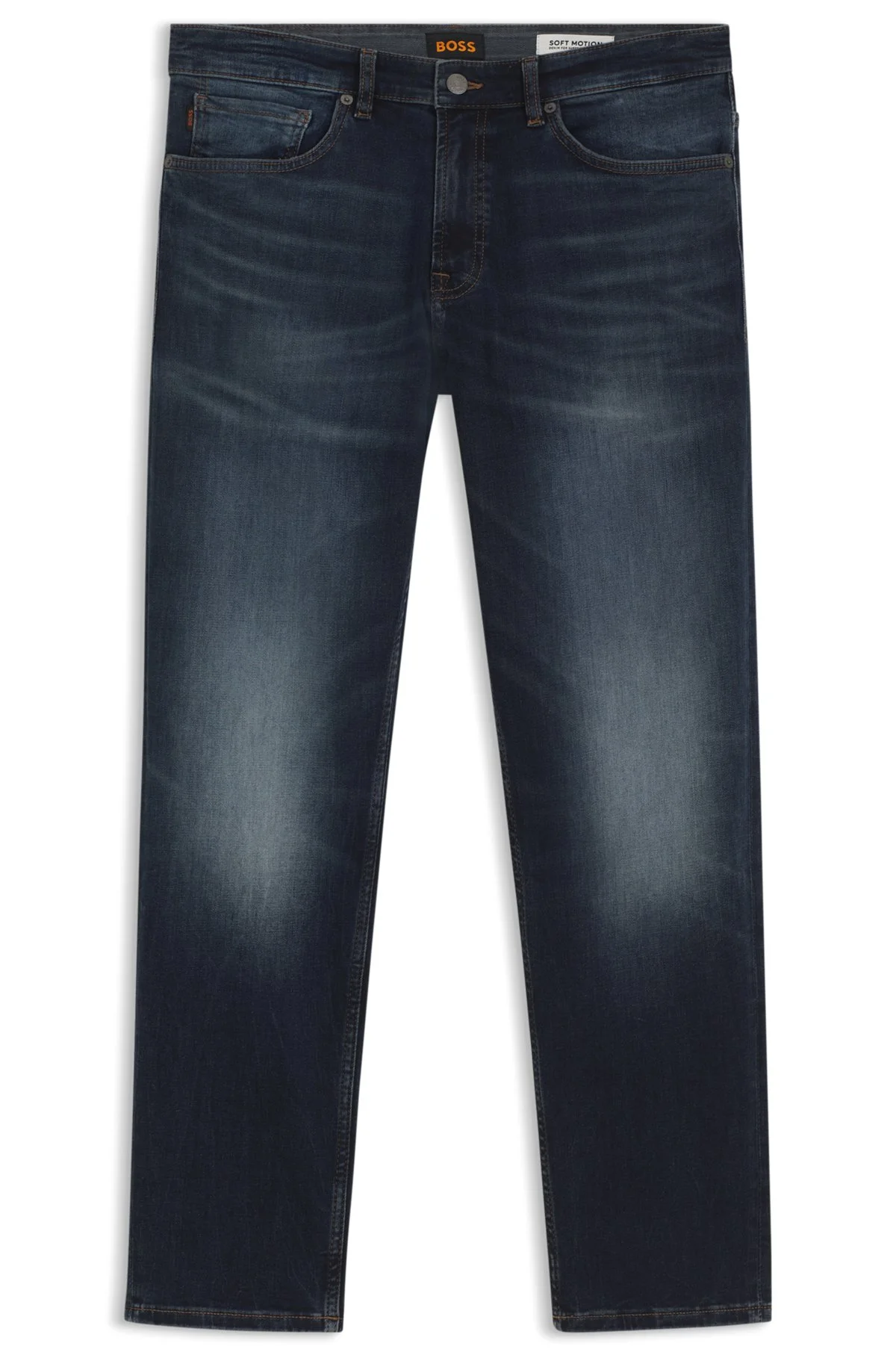 REGULAR-FIT BLUE-BLACK JEANS IN SOFT MOTION DENIM - 1