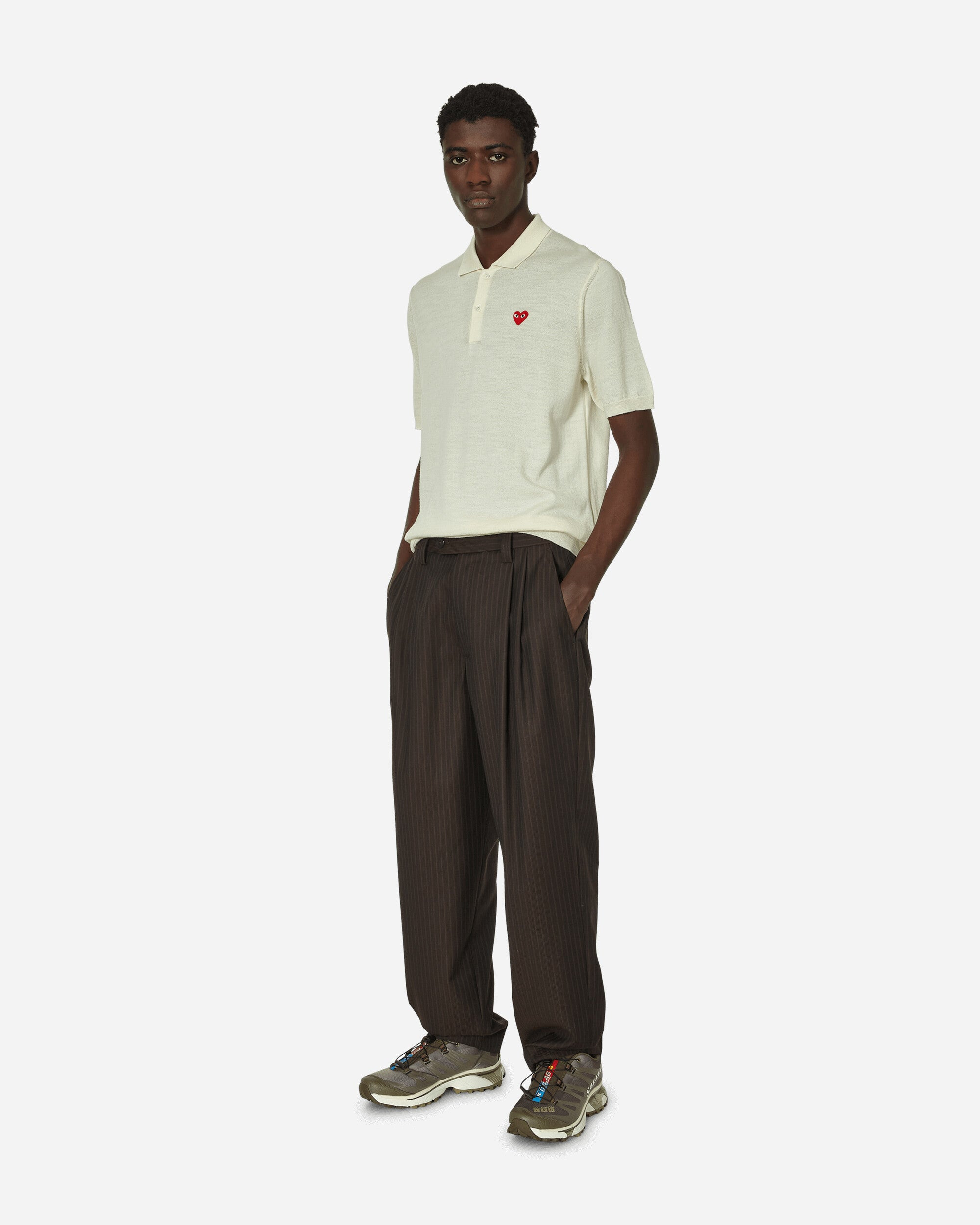 Red Heart Polo Sweater Off White - 4