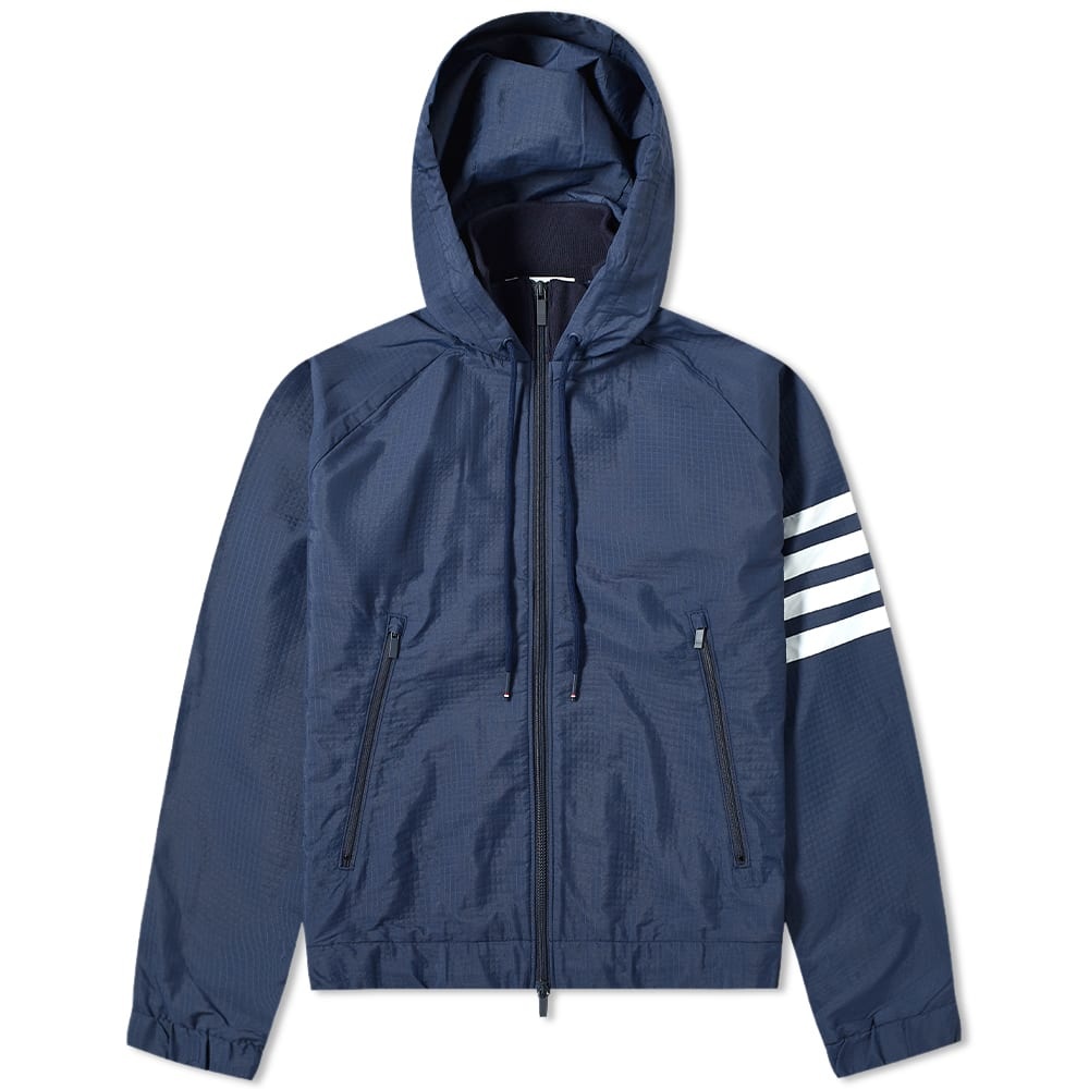 Thom Browne 4 Bar Zip Hooded Windbreaker - 1