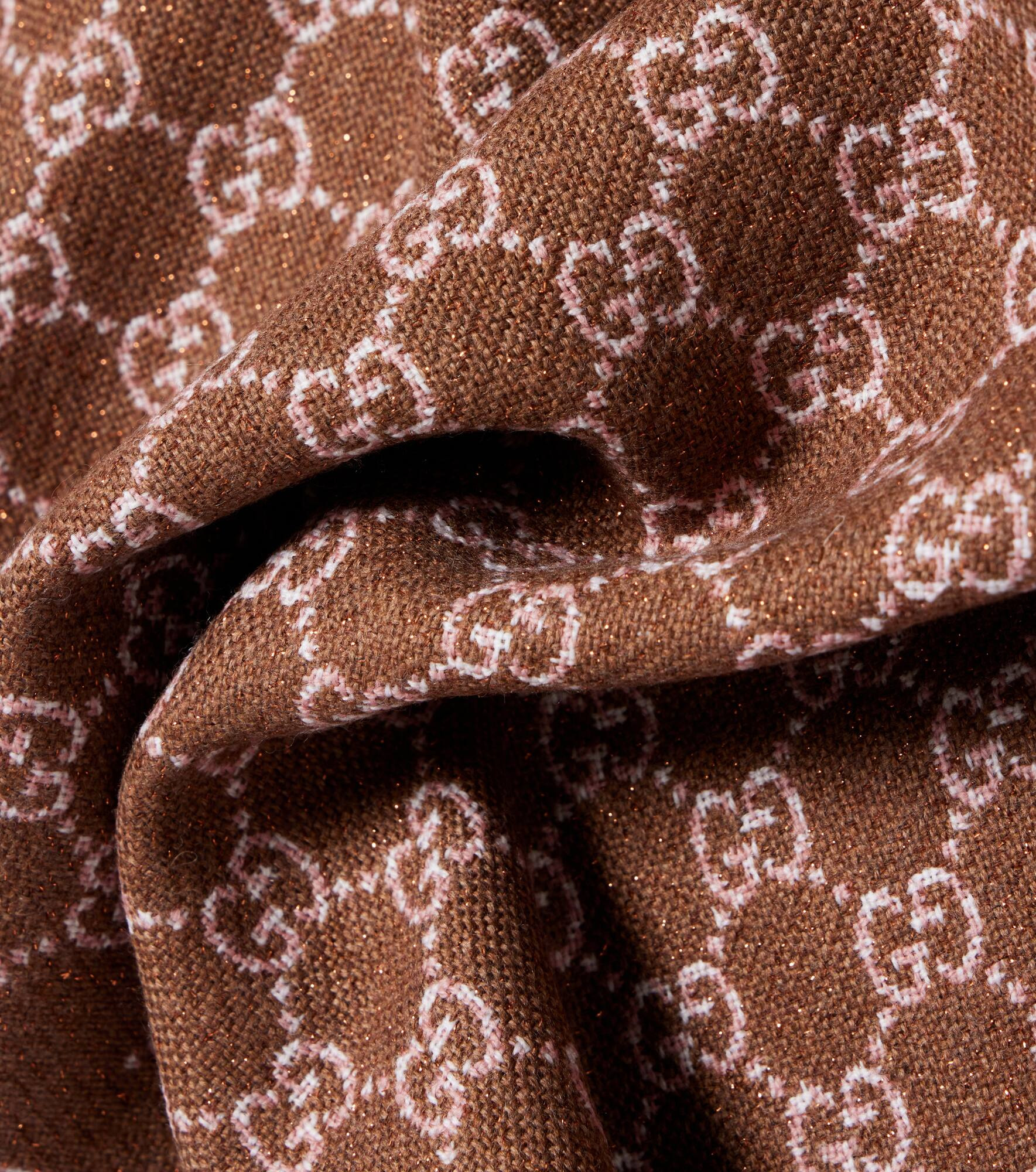 GG wool-blend jacquard scarf - 4