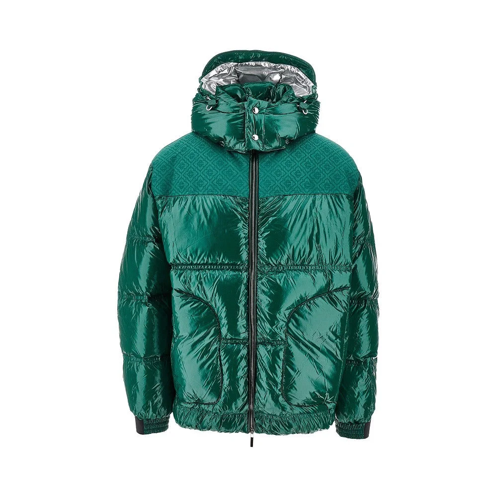 RIPSTOP DOWN JACKET WITH JACQUARD PANEL - 1