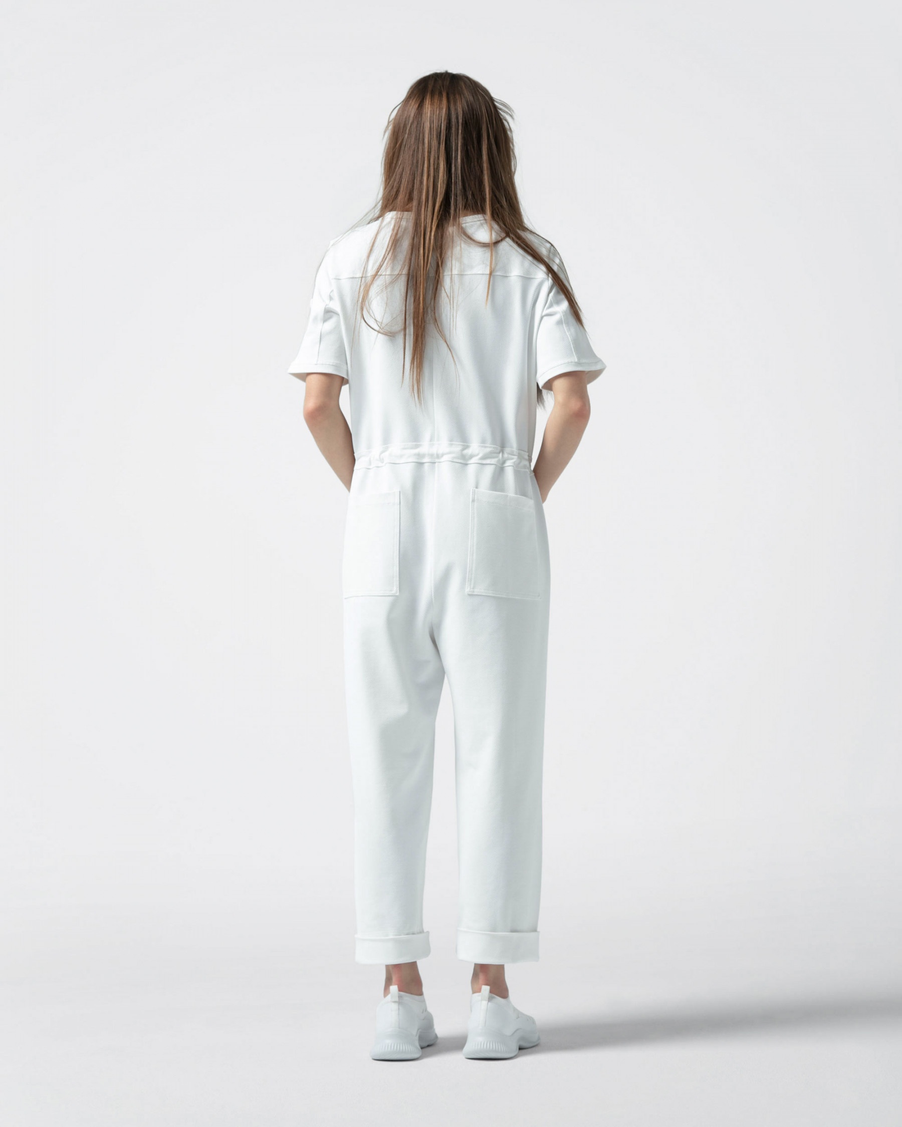 Jumpsuit in stretch pique - 3