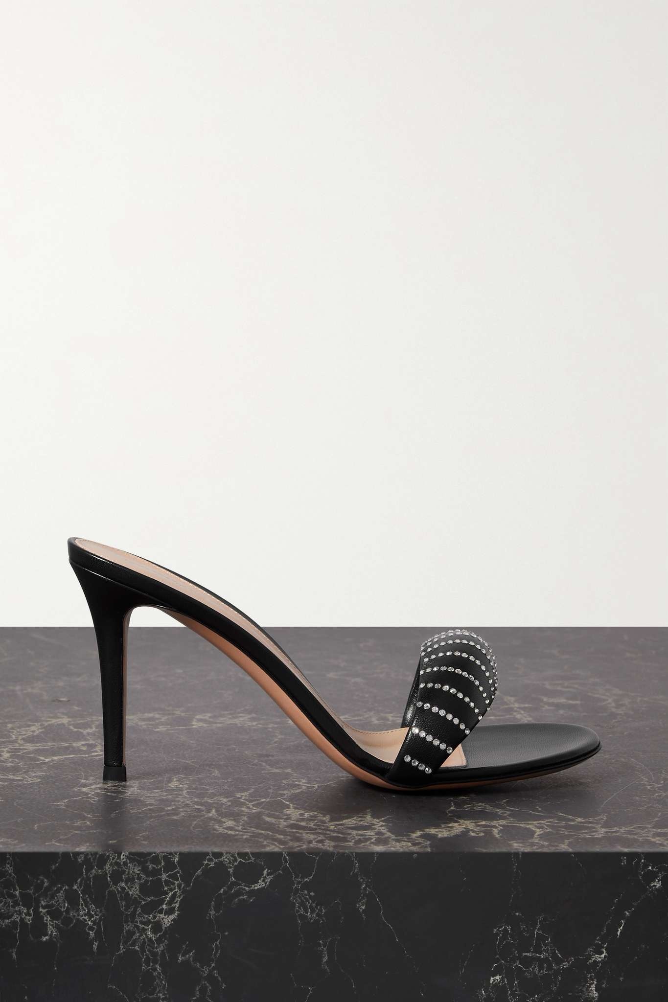 Gianvito Rossi Bijoux 90 embellished leather mules | REVERSIBLE