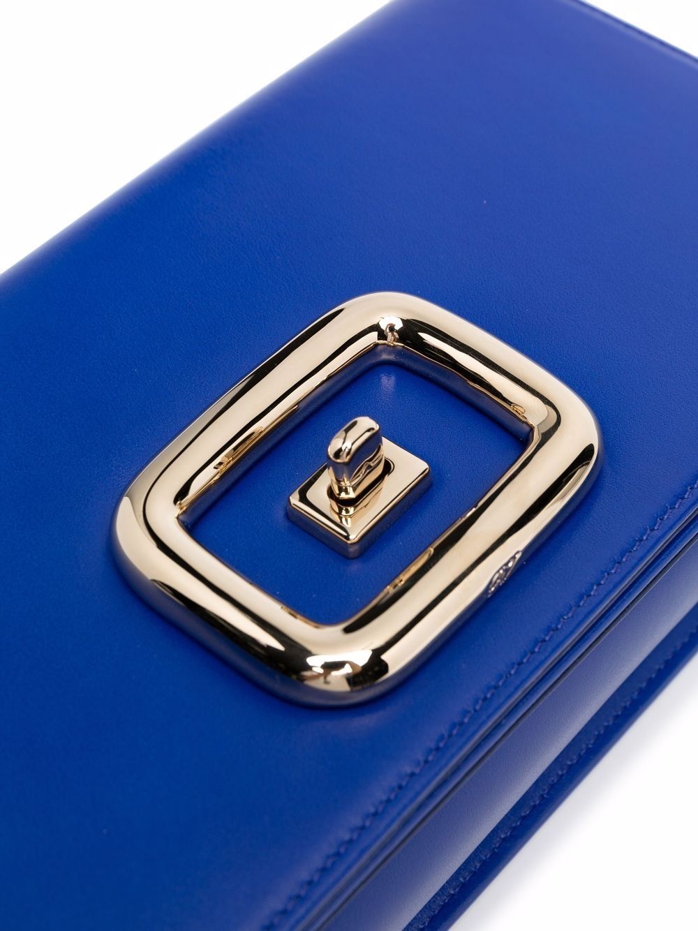 embossed-logo leather shoulder bag - 4