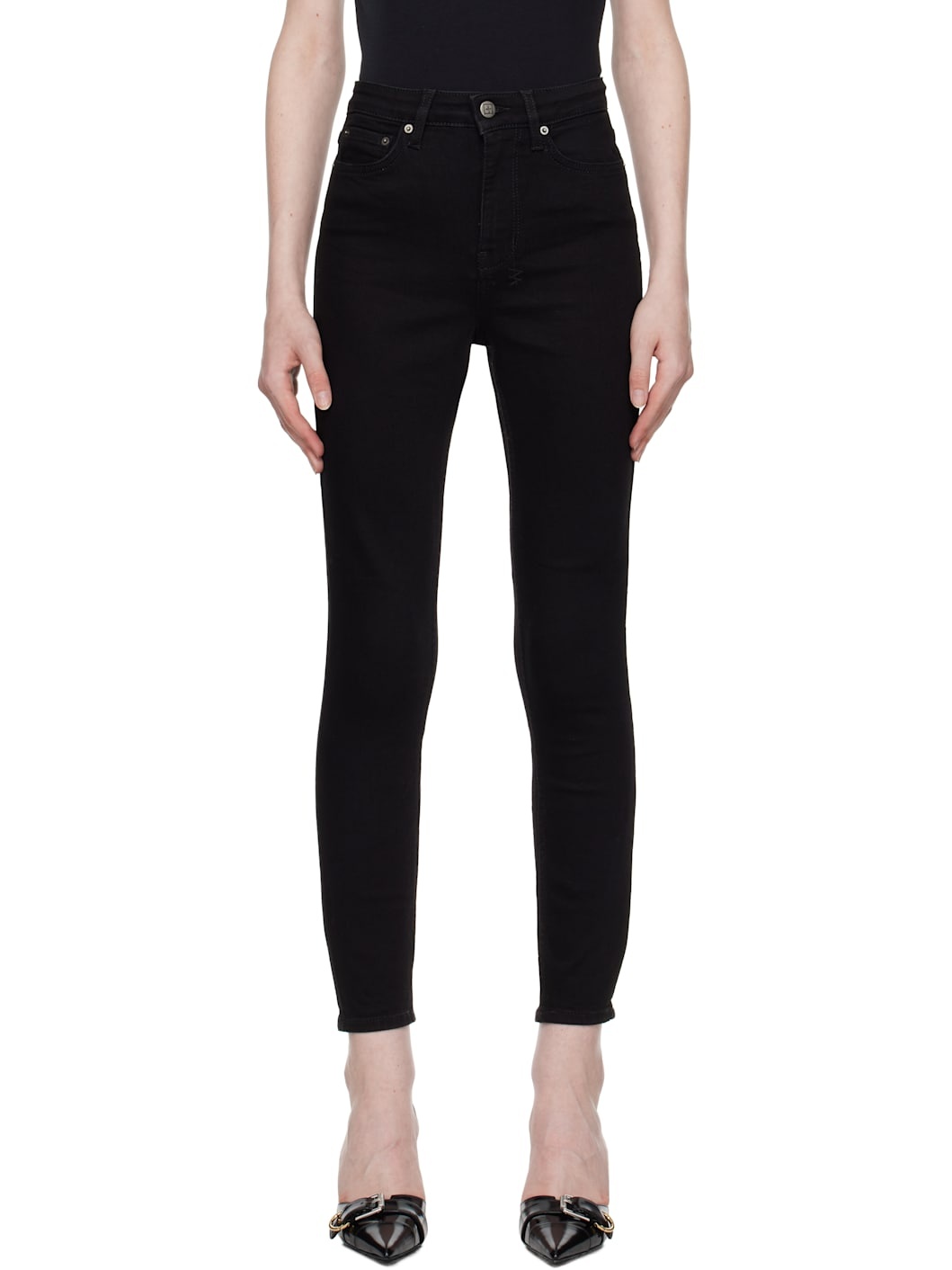 Black Hi N Wasted Jeans - 1