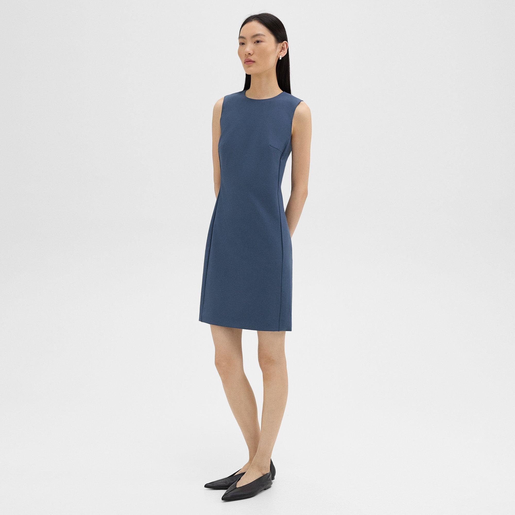 Sleeveless Fitted Dress in Good Wool - 3