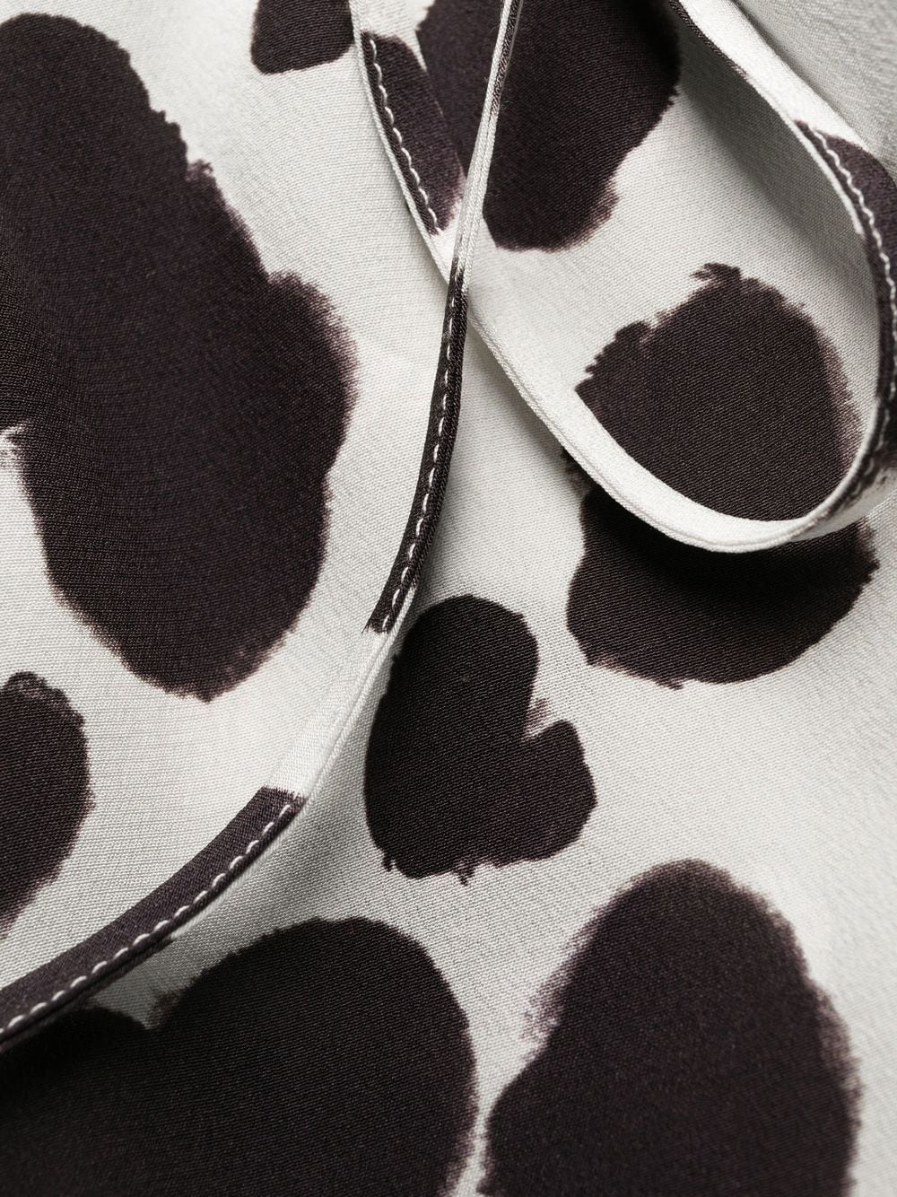 cow-print cropped trousers - 7