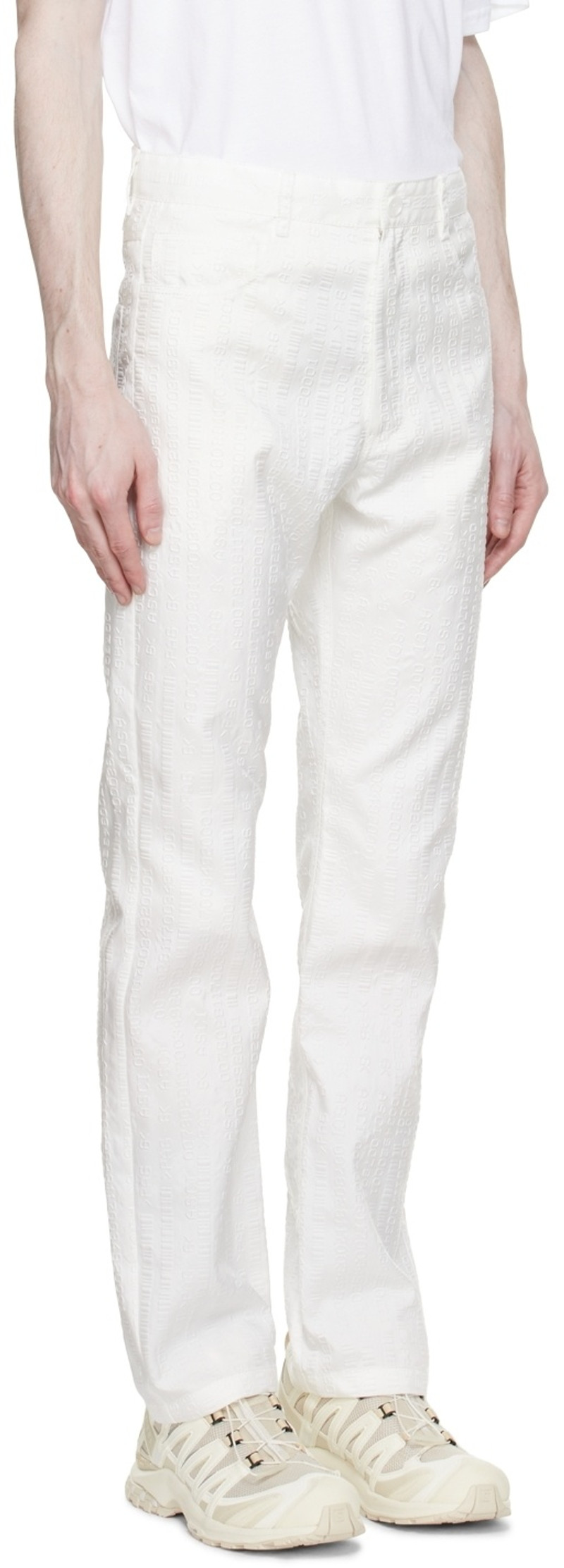 Kanghyuk White Polyester Trousers outlook