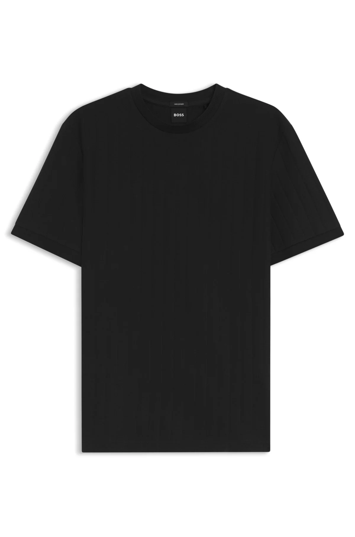 VERTICAL-STRIPE T-SHIRT IN MERCERISED COTTON - 1