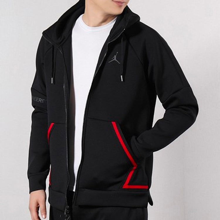 Air Jordan Athleisure Casual Sports Hooded Jacket Black 939941-010 - 5