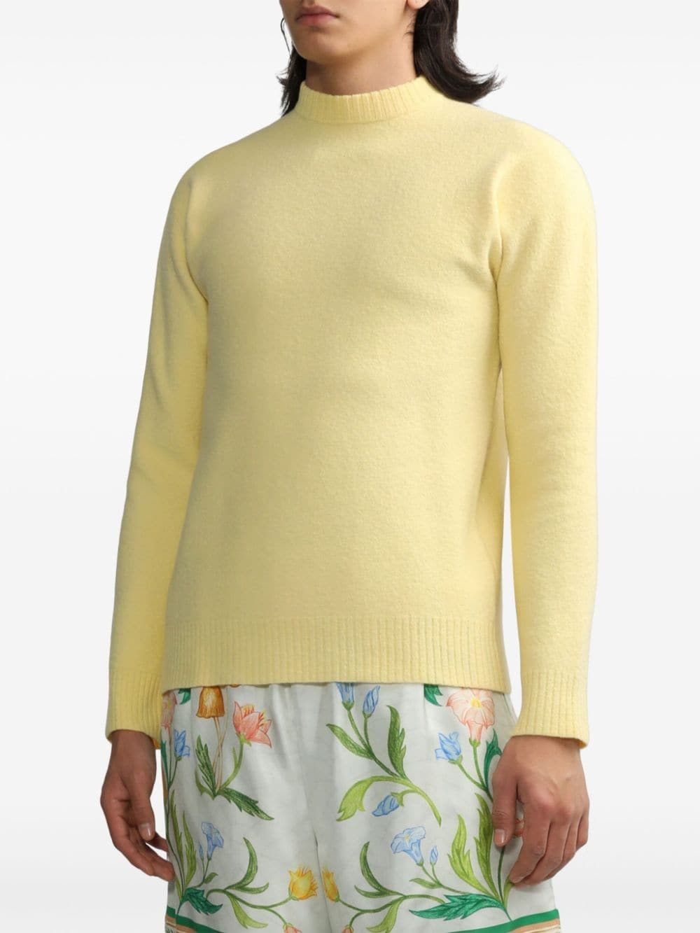 mock-neck wool jumper - 3