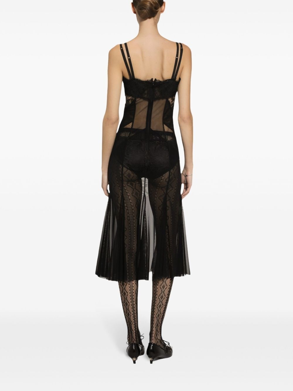 semi-sheer dress - 4