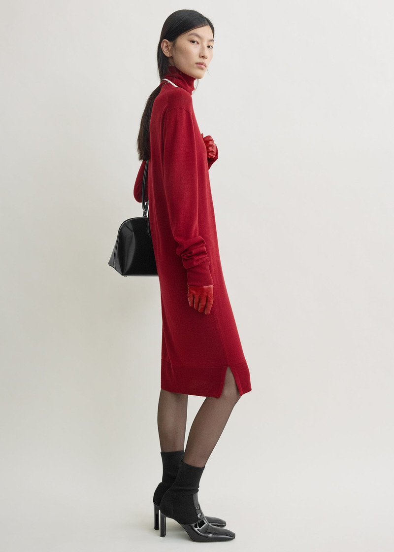 Turtleneck dress red 3