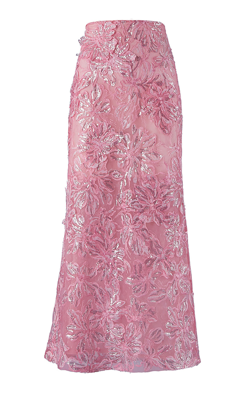 Astrid Appliquéd Midi Skirt pink 1