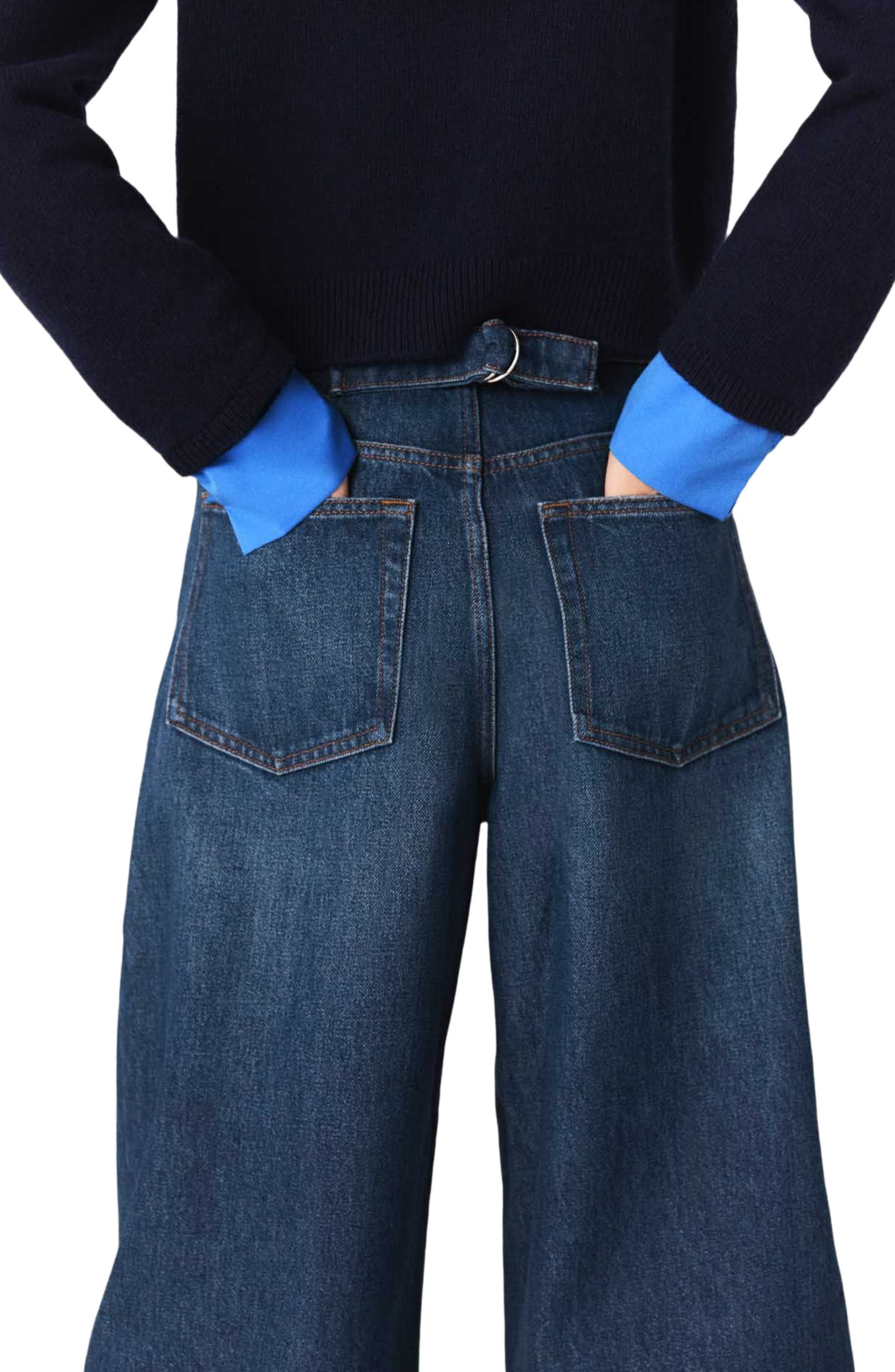 maje Balloon jeans with martingale in Blue at Nordstrom - 7