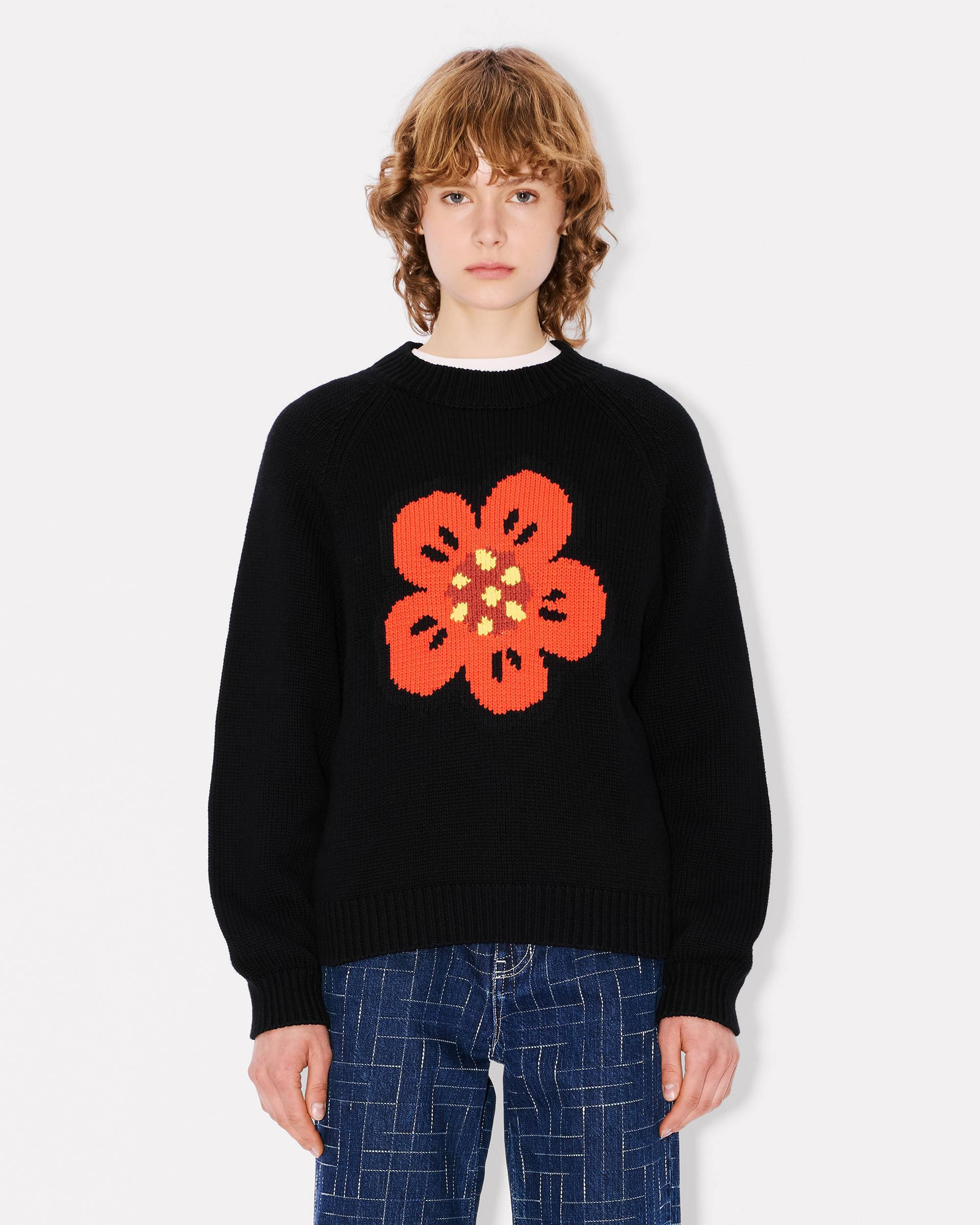 'Boke Flower' jumper in cotton wool - 3