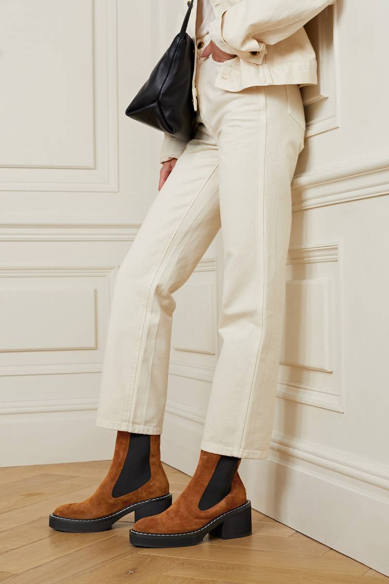 KHAITE Calgary leather Chelsea boots outlook