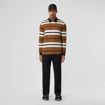 Burberry Monogram Motif Cotton Cashmere Polo Shirt outlook