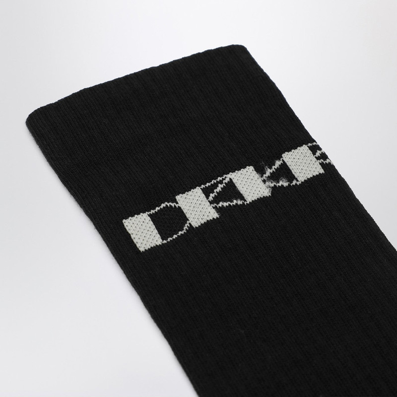 Rick Owens DRKSHDW Black cotton socks with logo outlook
