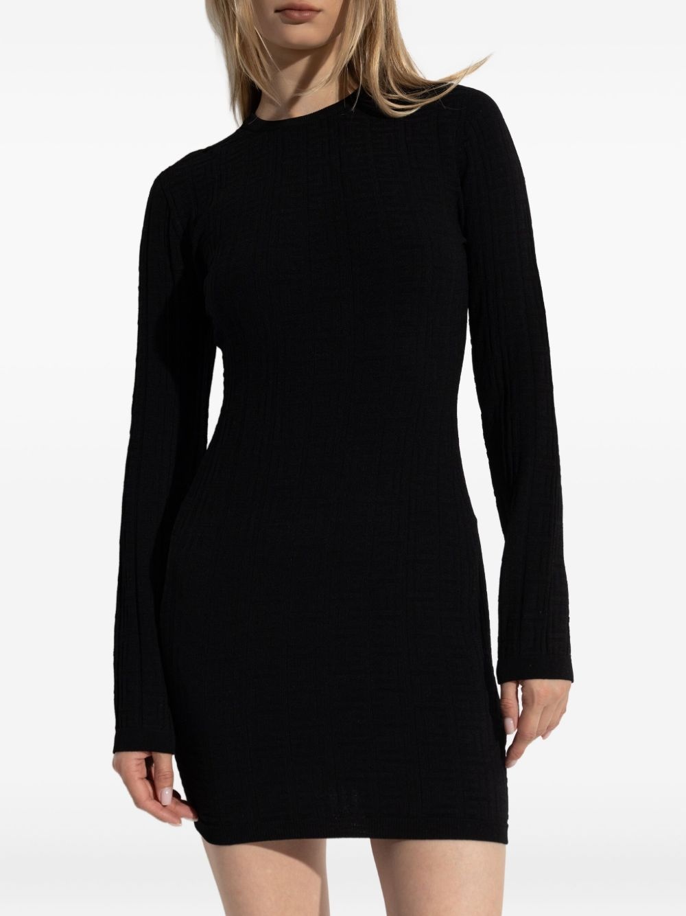 ribbed long-sleeve dress - 3