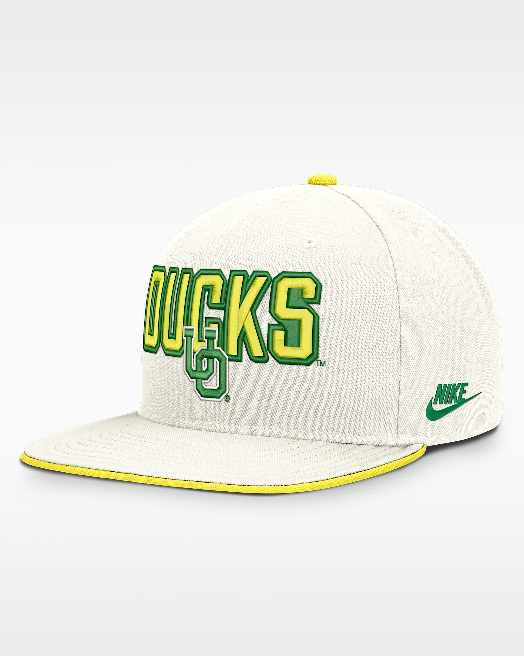 Oregon Legacy Letter & Mascot Pro Men's Nike Dri-FIT College Adjustable Hat - 1