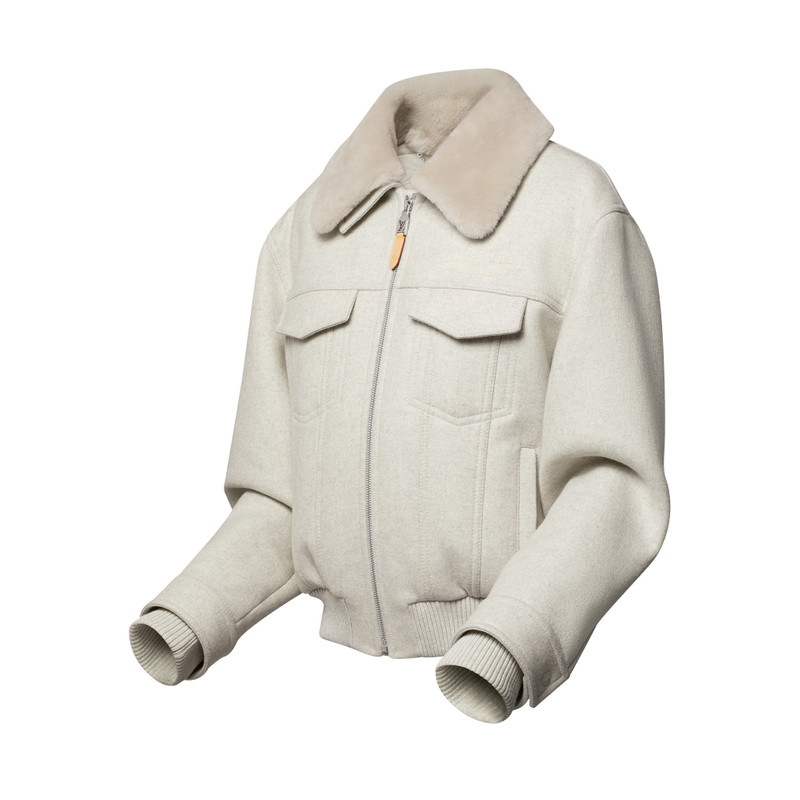 Louis Vuitton Wool Blouson With Shearling Collar outlook
