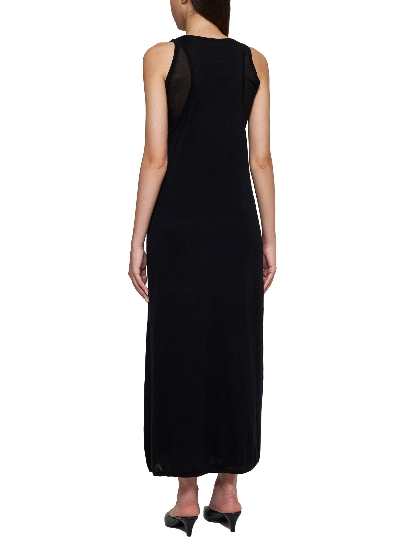 Layered knit tank long dress - 3