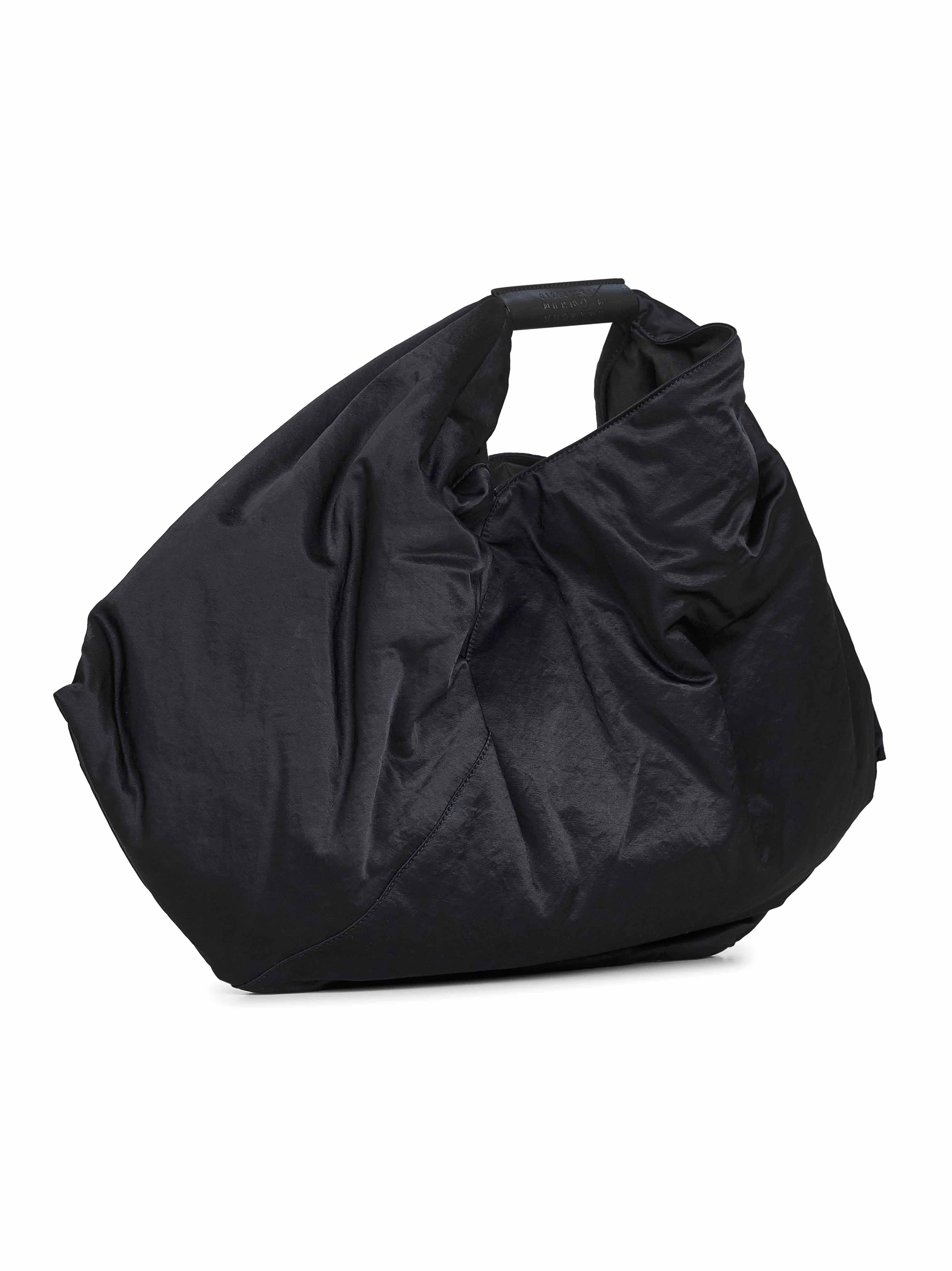 Black Japanese draped tote bag - 2